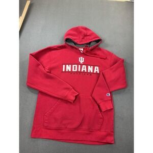 Indiana Hoosiers Hoodie Mens Medium Red NCAA Basketball Champion Sweatshirt